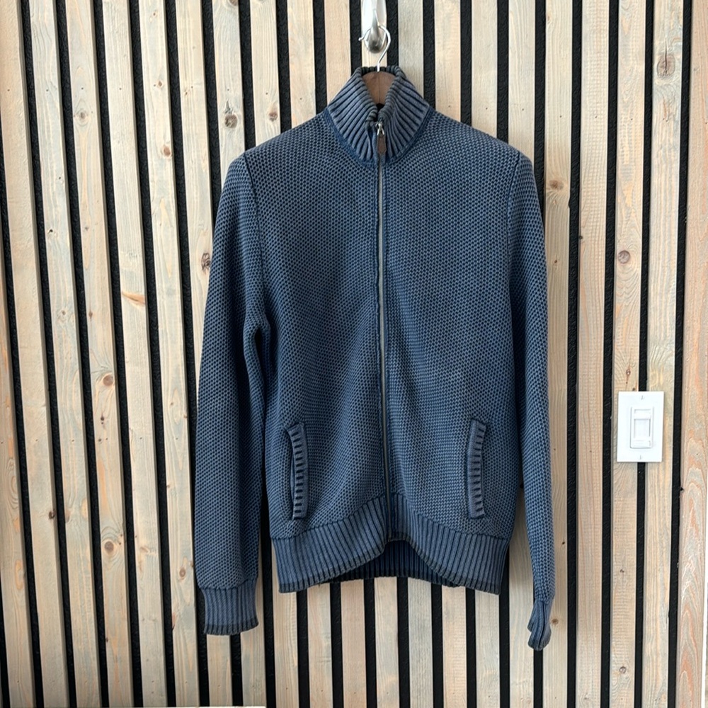 Lucky Brand Waffle Zip Sweater - M
